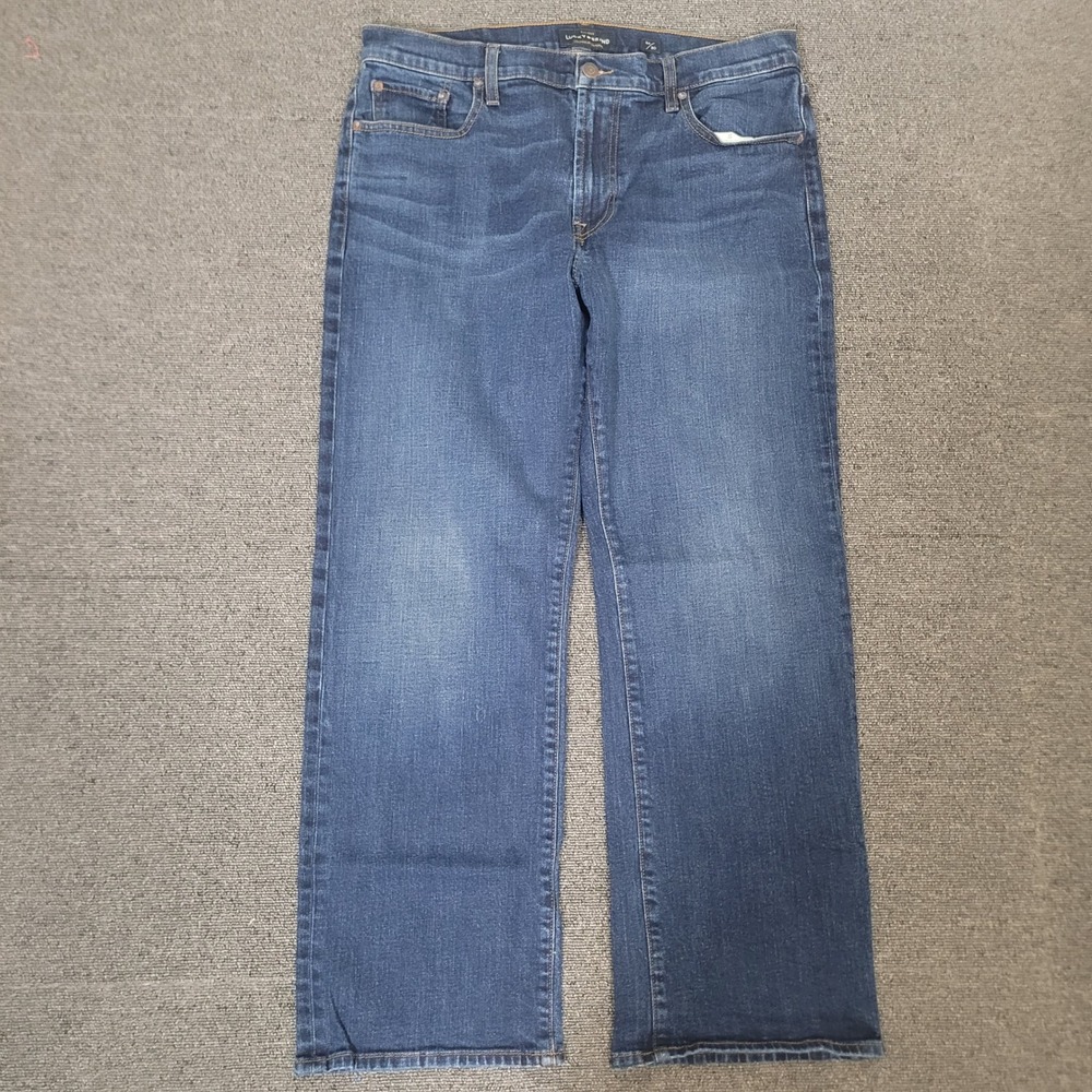 Lucky Brand Size 34/30 Jeans Mens 181 Relaxed Straight Dark Wash Denim